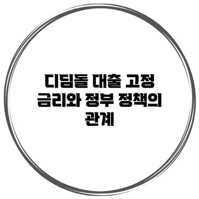 디딤돌 대출 고정 금리와 정부 정책의 관계