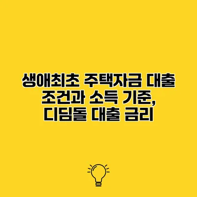 생애최초 주택자금 대출 조건과 소득 기준, 디딤돌 대출 금리